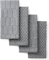 Martha Stewart Honeycomb Chambray Textured Cotton Kitchen Towel Set