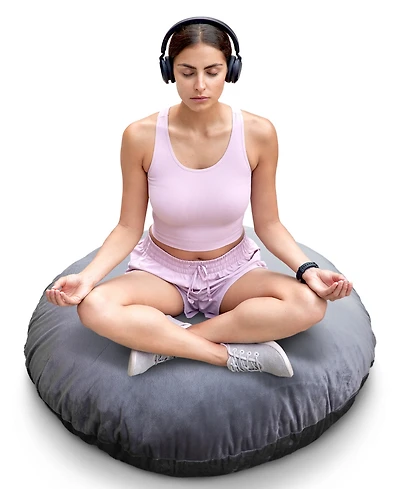 Cheer Collection Extra Large Round Floor Decorative Pillow, 32" x