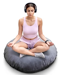 Cheer Collection Extra Large Round Floor Decorative Pillow, 32" x