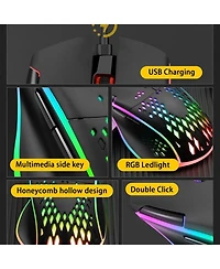 Wireless Gaming Mouse, C30 Silent Click Wireless Rechargeable Gaming Mouse, 3 Level Adjustable Dpi (black)