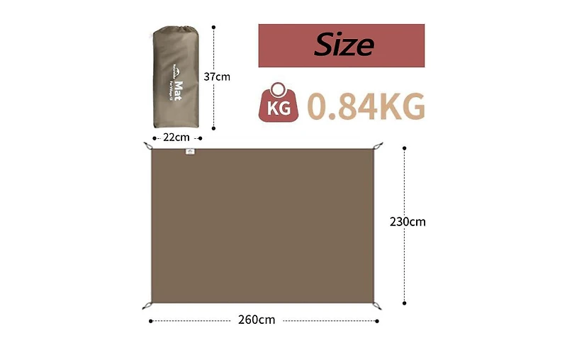 Naturehike Waterproof Tent Footprint – Durable Camping Ground Cloth, Thick Polyester, Water-Resistant 3000mm, Portable Picnic & Beach Mat