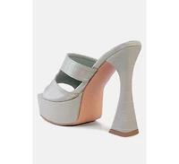 pda croc high heel platform sandals