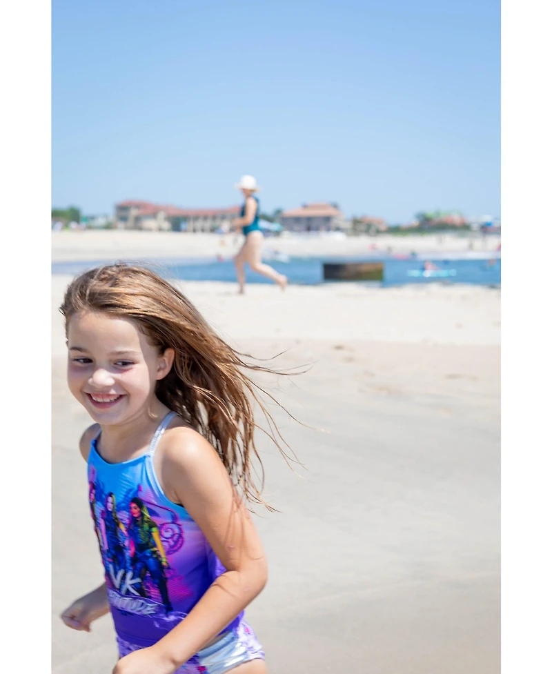 Descendants Girls Uma Evie Mal Tankini Top and Bikini Bottom Swim Set to