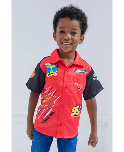 Cars Baby Boys Disney Toy Story Mickey Mouse Nightmare Before Christmas Button Down Shirt