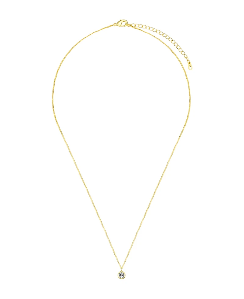 Unwritten Cubic Zirconia and Mother of Pearl Clover Necklace Set