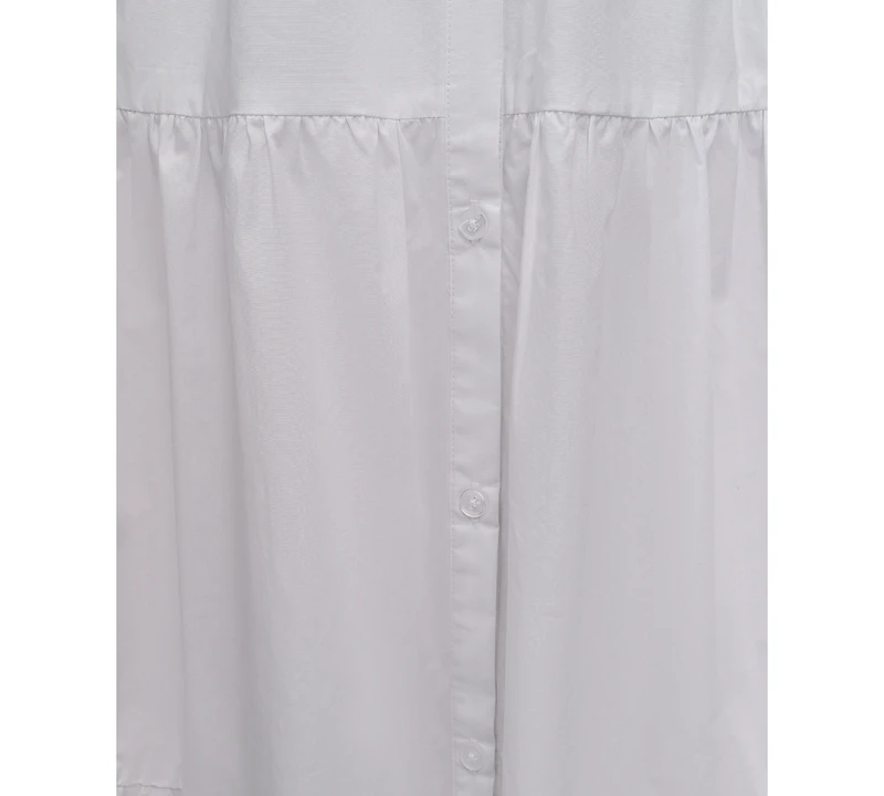 Dkny Women's Puffed-Sleeve Tiered Shirtdress