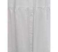 Dkny Women's Puffed-Sleeve Tiered Shirtdress