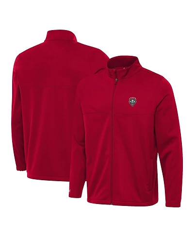 Antigua Men's Cherry New Mexico Lobos Links 2 Full-Zip Golf Jacket