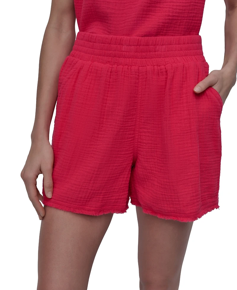Dkny Jeans Women's Cotton Gauze Pull-On Shorts