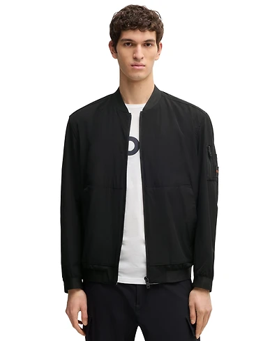 Boss by Hugo Men's Four-Way Stretch Softshell Bomber Jacket