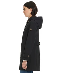 Jones New York Women's Hooded Corduroy-Collar Softshell Coat, Exclusively at Macy's