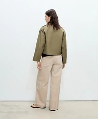 Mango Women's Double-Breasted Cropped Trench Jacket