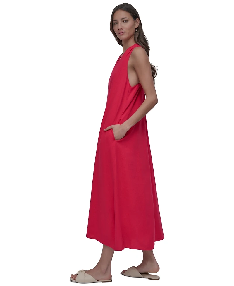 Dkny Jeans Women's V-Neck Racerback Swing Dress