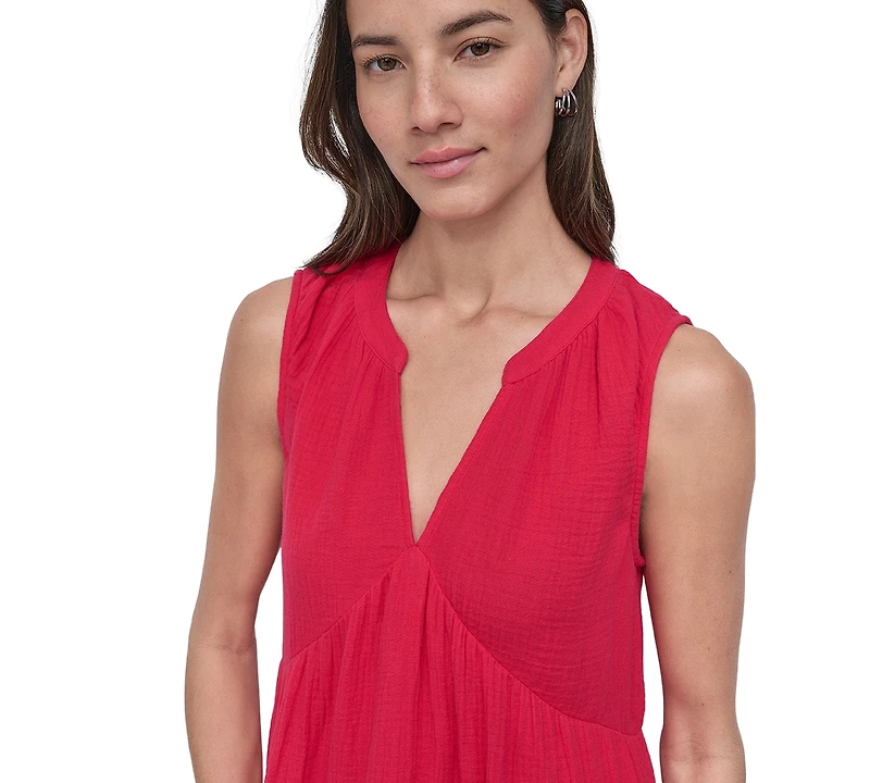 Dkny Jeans Women's Cotton Gauze Sleeveless Mini Dress