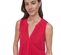 Dkny Jeans Women's Cotton Gauze Sleeveless Mini Dress