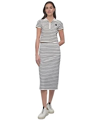 Dkny Jeans Women's Striped Midi-Length Pencil Skirt - IVK