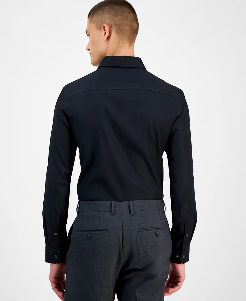 Alfani Men's Slim-Fit Herringbone Dress Shirt, Exclusively at Macy's