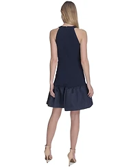 Eliza J Women's Taffeta Rosette Halter Dress