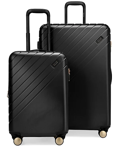 Elle Louvre 2-Piece Expandable Retro Spinner Luggage Set