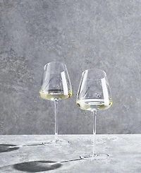 The Wine Savant Khen Slanted Stemmed Wine Glasses, Set of 2