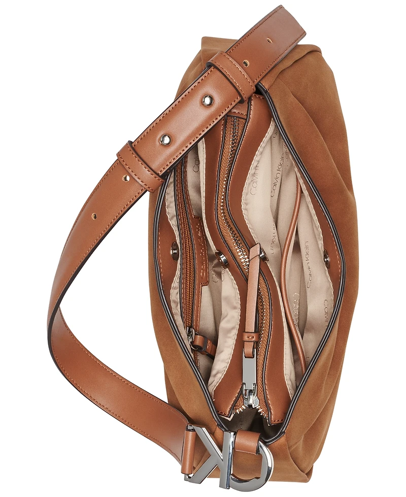 Calvin Klein Tina Suede Small Shoulder Bag