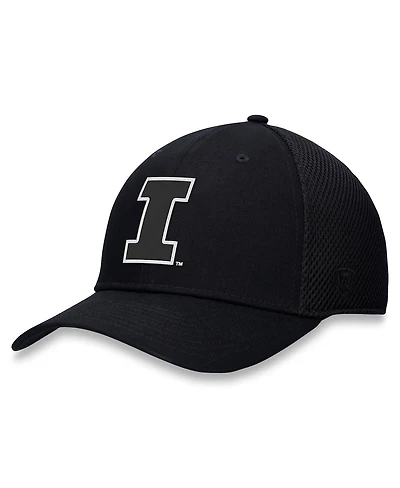 Top of the World Men's Black Illinois Fighting Illini Spacer Flex Hat
