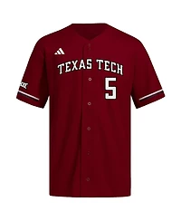 Adidas Men's Patrick Mahomes Red Texas Tech Raiders Replica Baseball Jersey