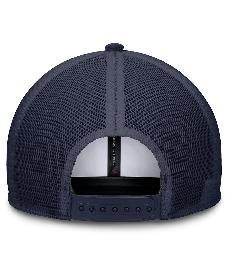 Jordan Men's White/Navy Michigan Wolverines Rise Adjustable Trucker Hat