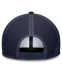 Jordan Men's White/Navy Michigan Wolverines Rise Adjustable Trucker Hat