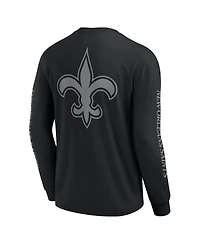 Fanatics Men's Black New Orleans Saints Elements Strive Long Sleeve T-Shirt