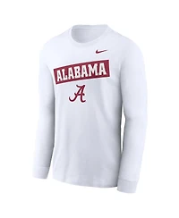Nike Men's White Alabama Crimson Tide Two-Hit Classic Location Long Sleeve T-Shirt