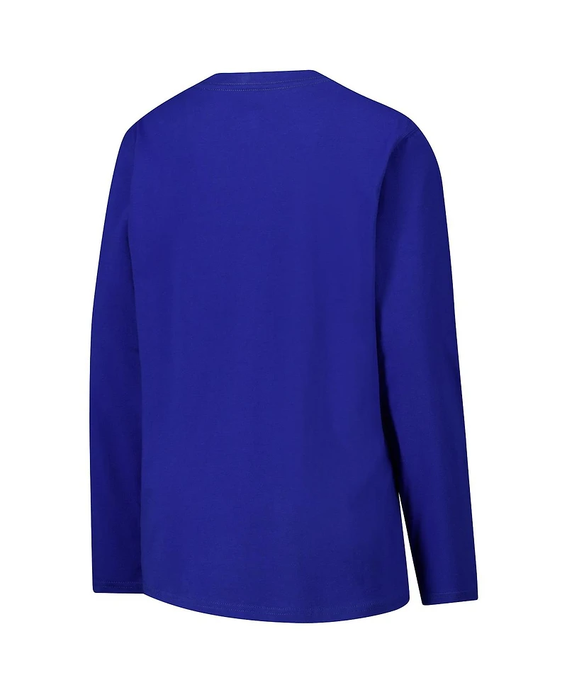 G-iii 4Her by Carl Banks Women's Royal Los Angeles Rams Post Season Long Sleeve V-Neck T-Shirt