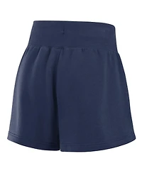 Nike Women's Navy/White New York Yankees Color-Block Phoenix Fleece Lounge Shorts