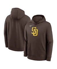 Nike Men's Brown San Diego Padres Logo Club Fleece Pullover Hoodie
