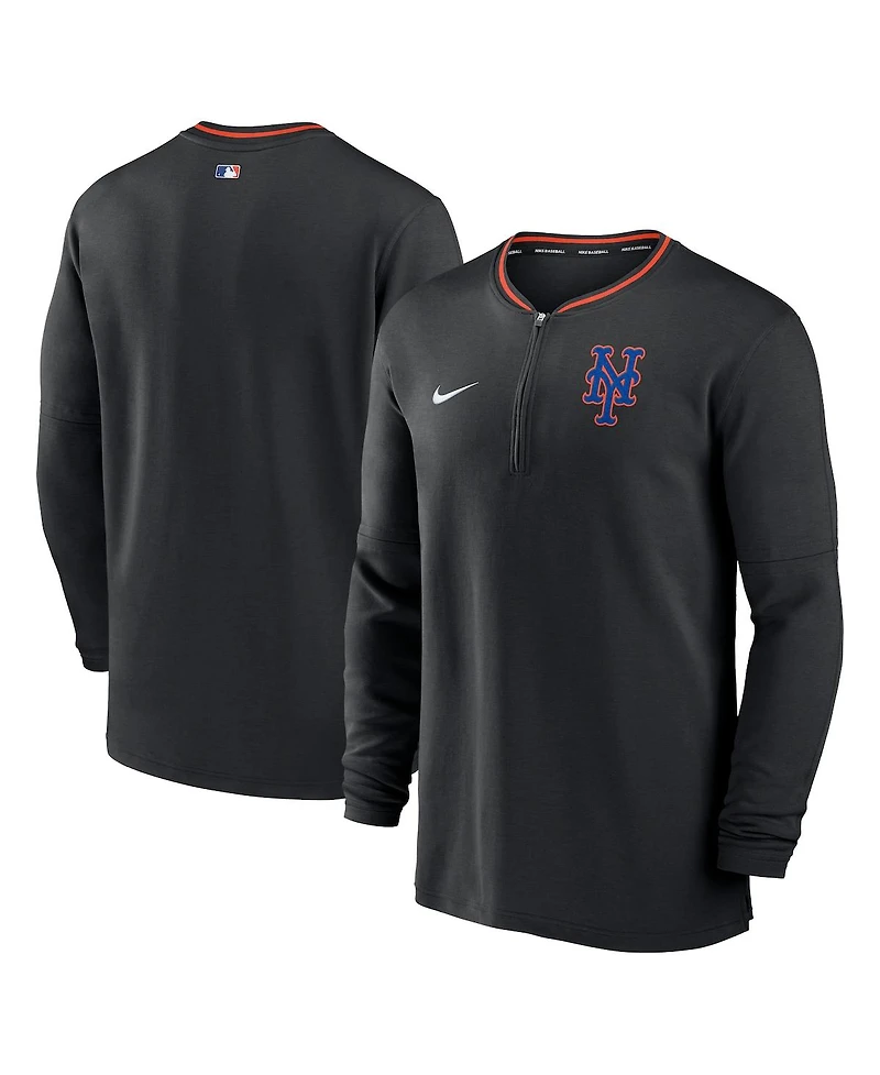 Nike Men's Black New York Mets Authentic Collection Performance Half-Zip Top