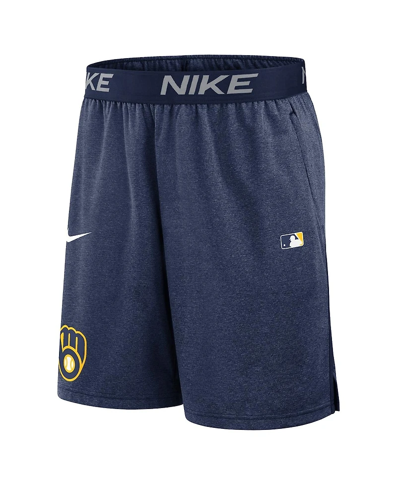 Nike Men's Navy Milwaukee Brewers Authentic Collection Performance Knit Shorts