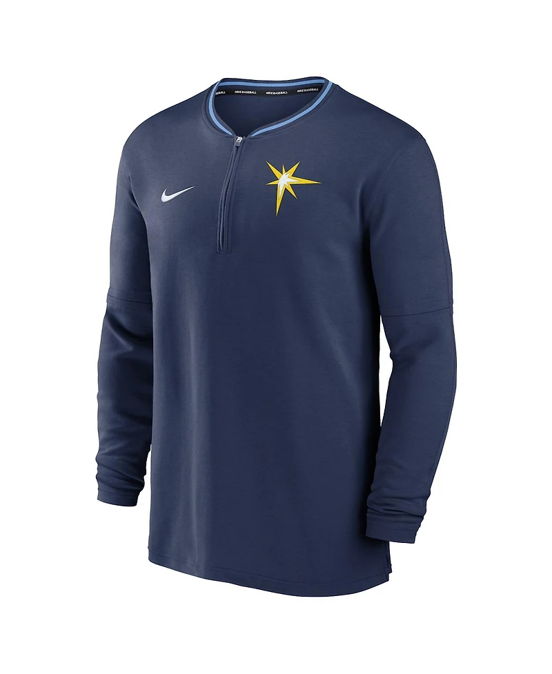 Nike Men's Navy Tampa Bay Rays Authentic Collection Performance Half-Zip Top