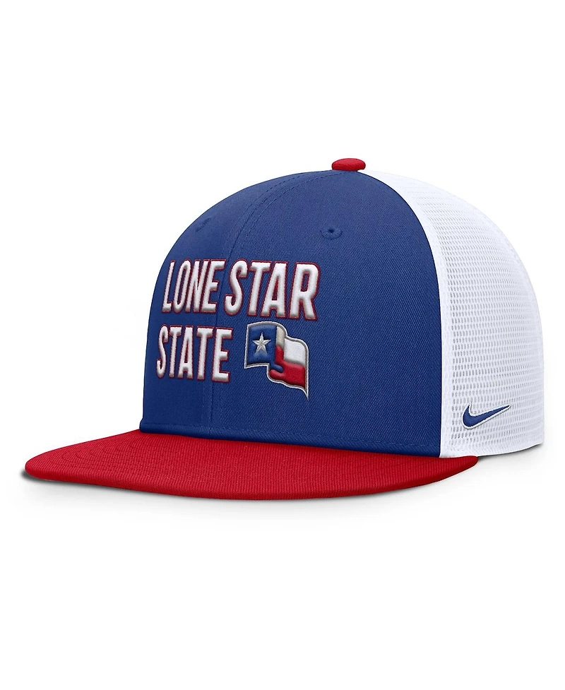 Nike Men's Royal/Red Texas Rangers Pro Performance Trucker Snapback Hat