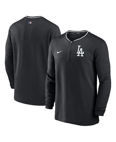 Nike Men's Black Los Angeles Dodgers Authentic Collection Performance Half-Zip Top