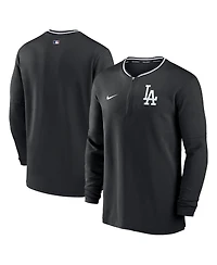 Nike Men's Black Los Angeles Dodgers Authentic Collection Performance Half-Zip Top