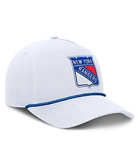 Fanatics Men's White New York Rangers Rope A-Frame Adjustable Hat