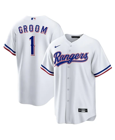 Nike Men's White Texas Rangers 1 Groom Home Replica Jersey