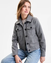 Steve Madden Women's Collared Button-Front Jacket