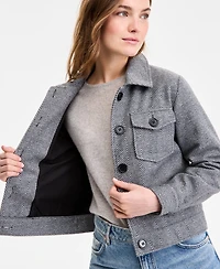 Steve Madden Women's Collared Button-Front Jacket