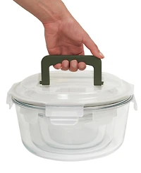 Sedona Kitchen 8-Piece Round Glass Food Storage Bowl & Lid Set