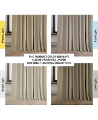 Half Price Drapes Extra Wide Heritage Plush Velvet Room Darkening Curtain