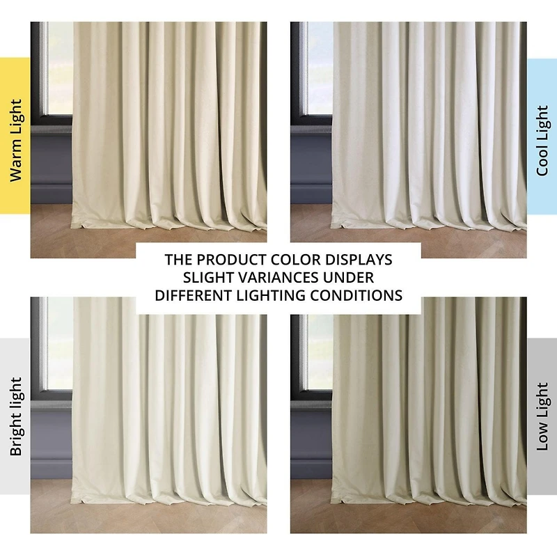 Half Price Drapes Extra Wide Heritage Plush Velvet Room Darkening Curtain