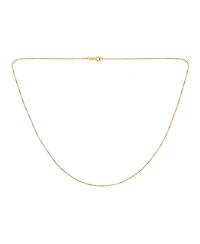 Bling Jewelry Box Chain Link 1MM Thin 10 Gauge Necklace Gold Plated .925 Sterling Silver