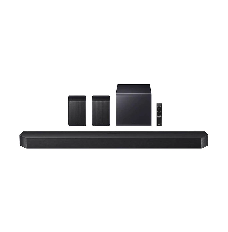 11.1.4 Channel Q-Series Soundbar with Subwoofer and Rear Speakers
