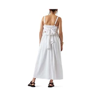 Ripe Maternity Simone Tie Back Linen Dress